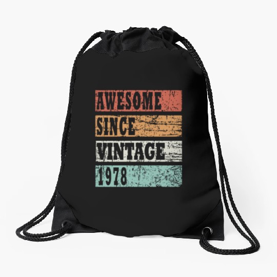 1978 bday gift idea Drawstring Bags