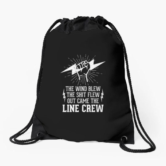 Funny Electrical Lineman Saying Thank A Lineman Drawstring Bags