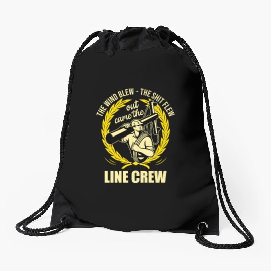 Funny Electrical Lineman Saying Thank A Lineman Drawstring Bags