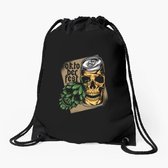 Germany Oktoberfest - Beer Skull Drawstring Bags