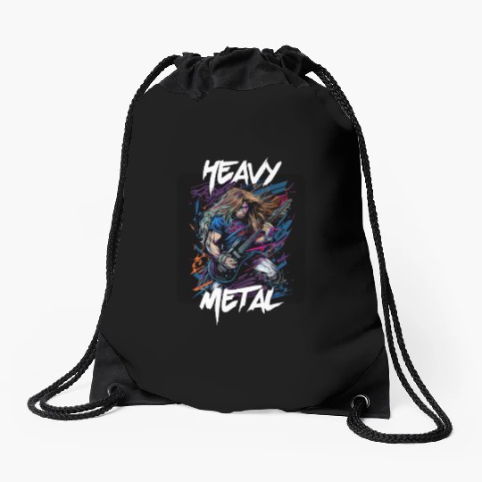 Graffiti Style - Heavy Metal 9 Drawstring Bags