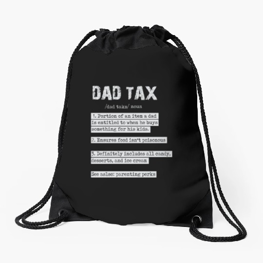 Vintage Dad Tax Definition Men Funny Father's Day Drawstring Bags