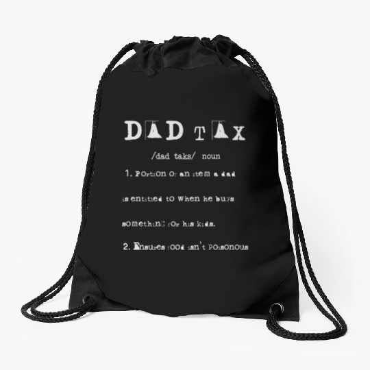 Vintage Dad Tax Definition Men Funny Father's Day Drawstring Bags