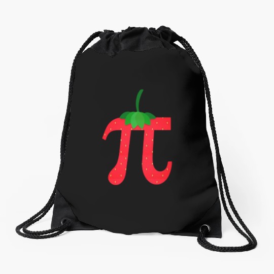 Strawberry Pi - Funny Pi Day Math Teacher Drawstring Bags