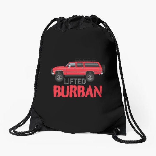 burban Cardinal Red Drawstring Bags