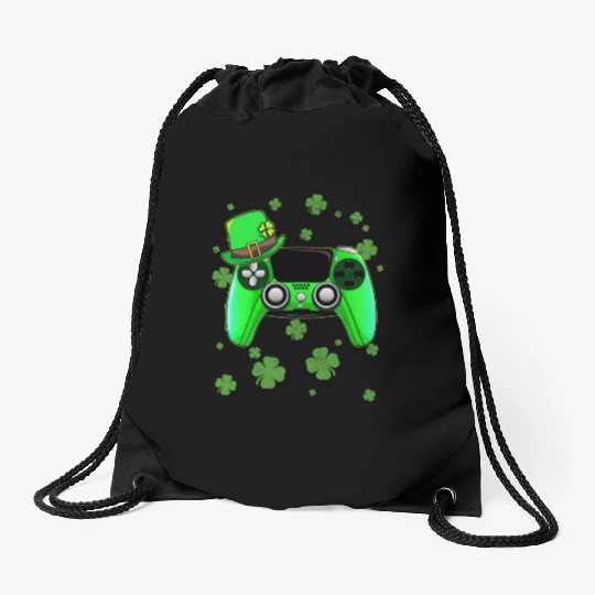 Game Console St Patricks Day Gamer Drawstring Bags