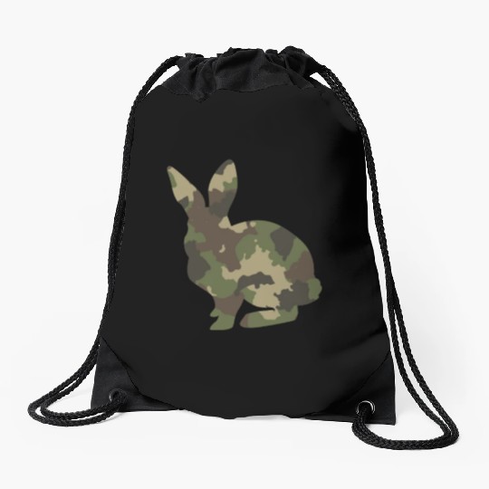 Bunny Camouflage Drawstring Bags