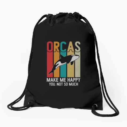 King Orca, Ruler of the Seas Drawstring Bags