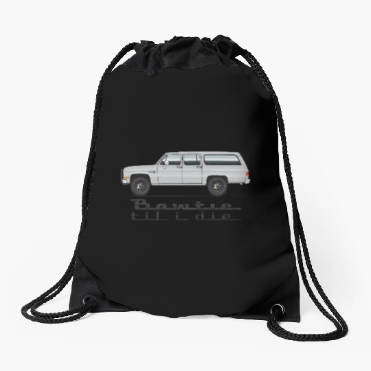 bowtie Light Silver Drawstring Bags