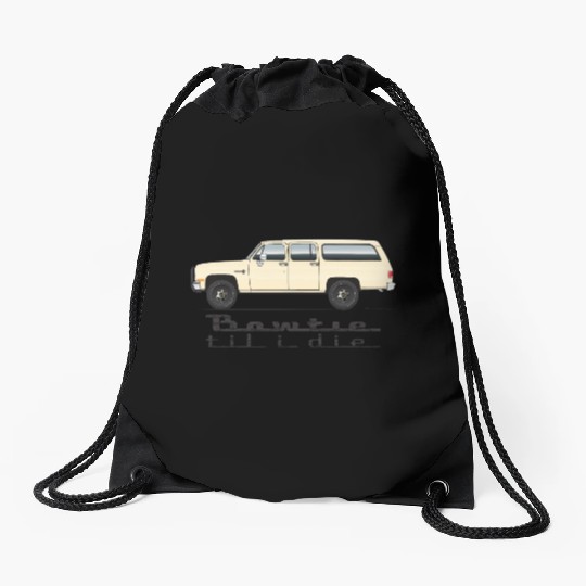 bowtie Santa Fe Tan Drawstring Bags