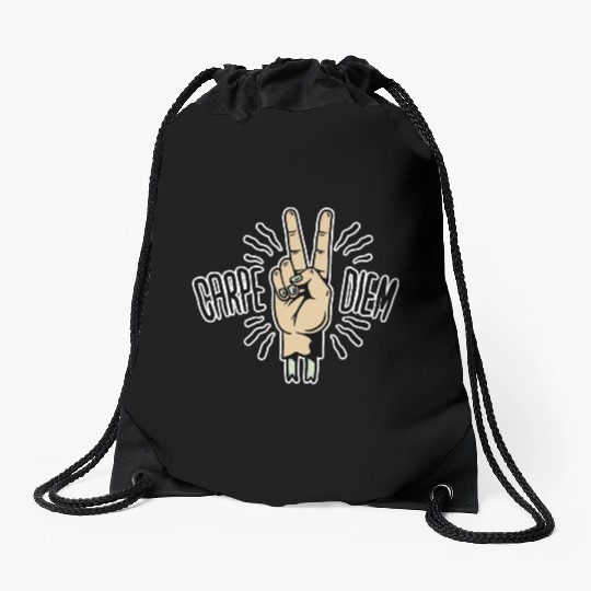 Carpe Diem Drawstring Bags