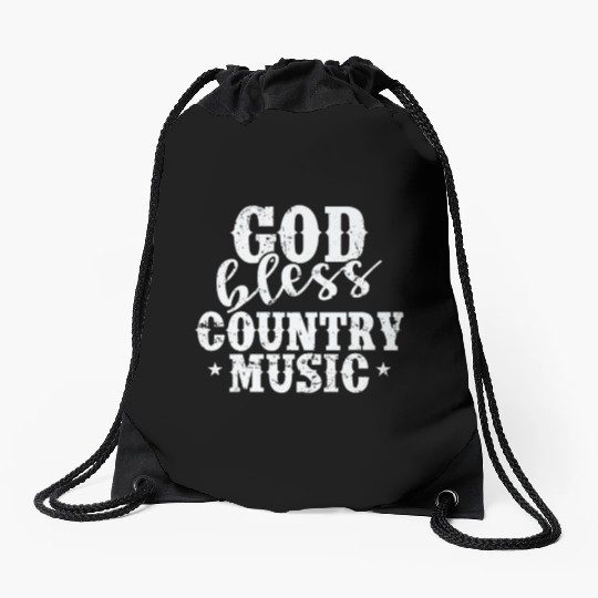 God bless Country Music USA America Cowboys Drawstring Bags