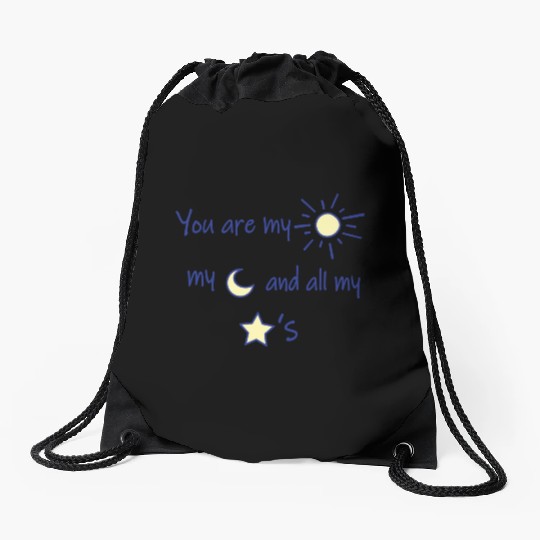 Sun Moon and Stars Drawstring Bags