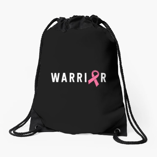 Breast Cancer Warrior Survivor Fighter Pink Drawstring Bags