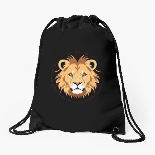 Royal Cartoon Lion - King of the Jungle 10 Drawstring Bags