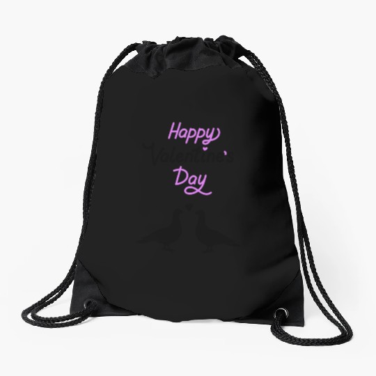 valentine | valentine's day | happy valentines day Drawstring Bags