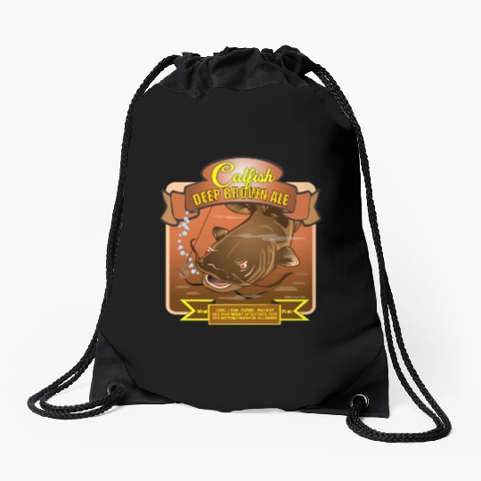 Catfish Deep Brown Ale Drawstring Bags