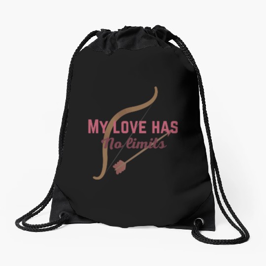 Happy Valentine's Day Quote Drawstring Bags