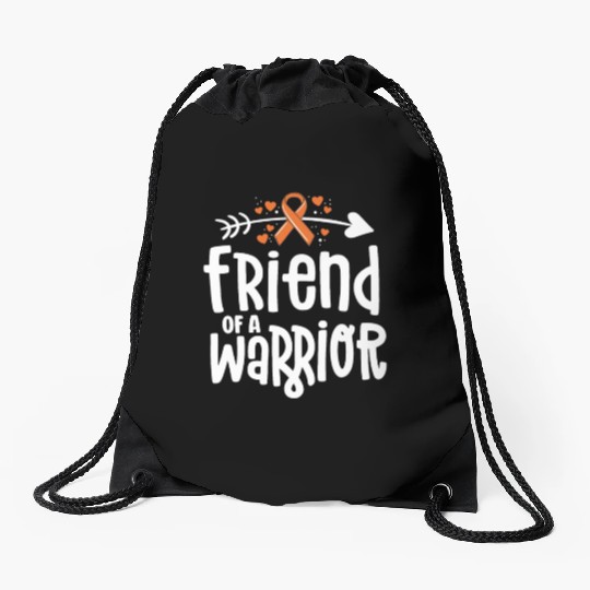 Friend Of A Warrior Lymphoma Leukemia Cancer Drawstring Bags