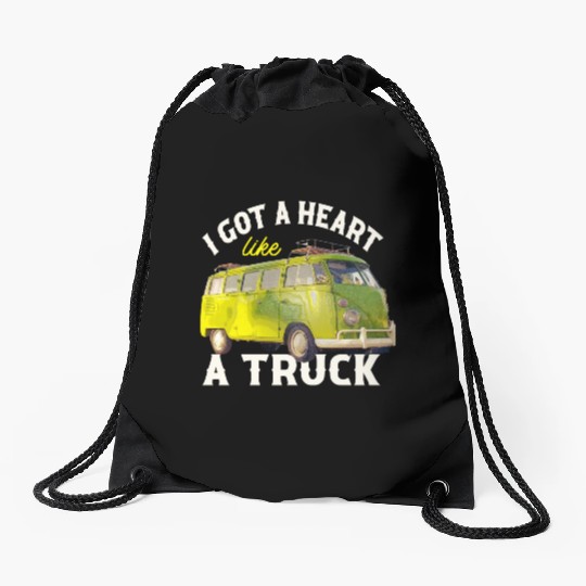 I Got A Heart Like A Truck Drawstring Bags
