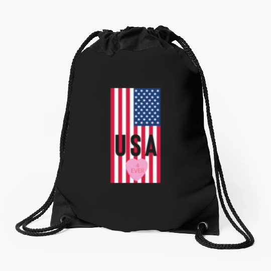 USA Stars and Stripes Drawstring Bags