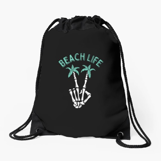 Beach Life Peace Streetwear Drawstring Bags