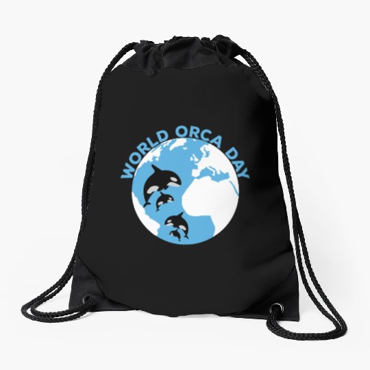 World Orca Day Drawstring Bags