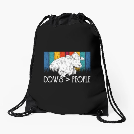 Cows > People Lover Farm Animals Cow Drawstring Bags