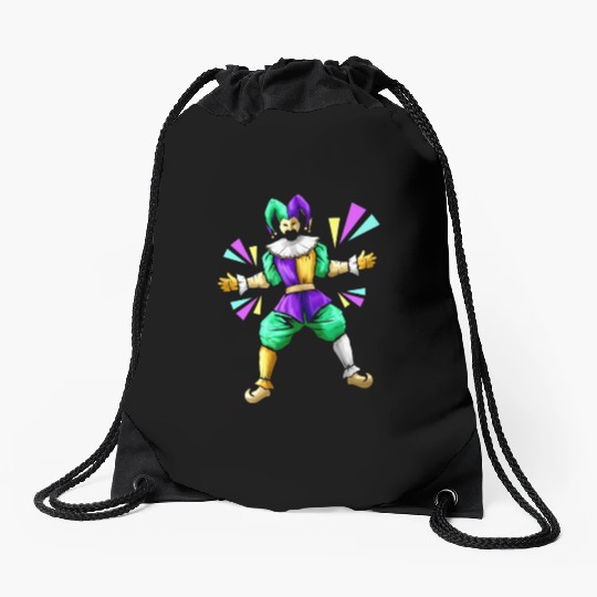 Jester Costume For Mardi Gras Drawstring Bags