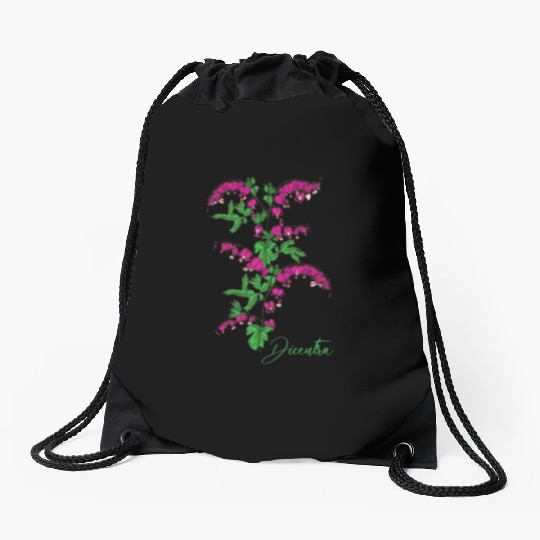 Bleeding heart flower Dicentra Bleeding heart Drawstring Bags