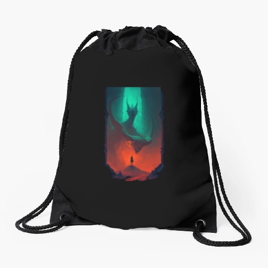 Lonely Journey Drawstring Bags