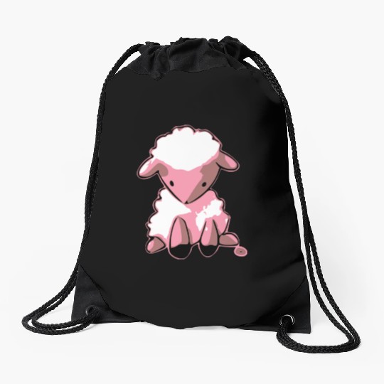 Milo the sad sheep Drawstring Bags