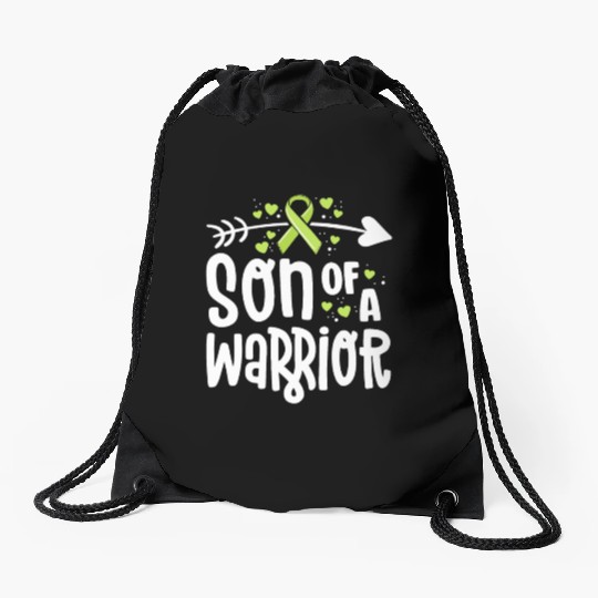 Son Of A Warrior Lymphoma Cancer Awareness Family Drawstring Bags