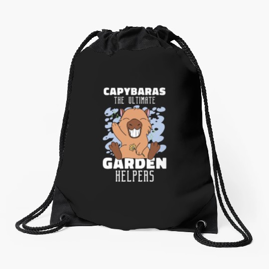 Gardening Capybara Garden Planting Gardener Drawstring Bags