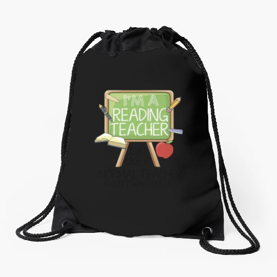 Reading Teacher Drawstring Bags