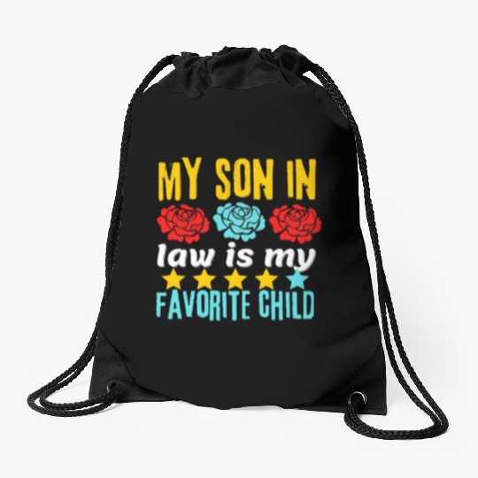 my son in law Drawstring Bags