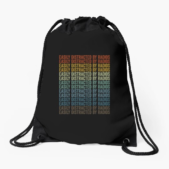 Easily Distracted By Radios Ham Radio Drawstring Bags
