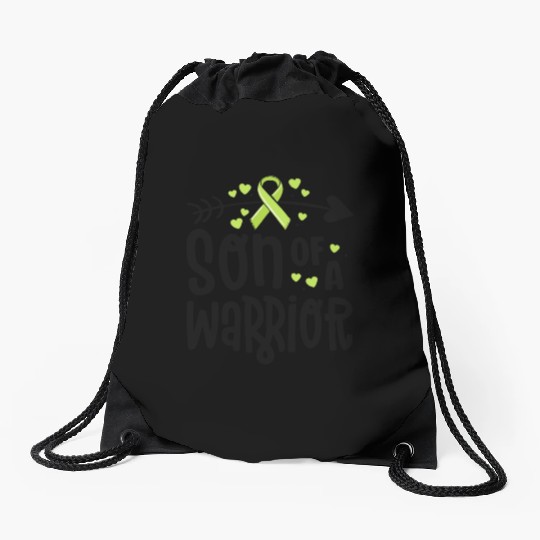 Son Of A Warrior Lymphoma Cancer Awareness Family Drawstring Bags
