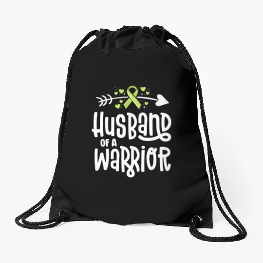 Husband Of A Warrior Lymphoma Cancer Awareness Drawstring Bags