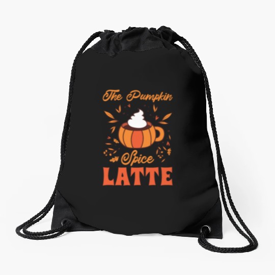 Pumpkin Spice Latte Halloween Coffee Lover Tarot Drawstring Bags