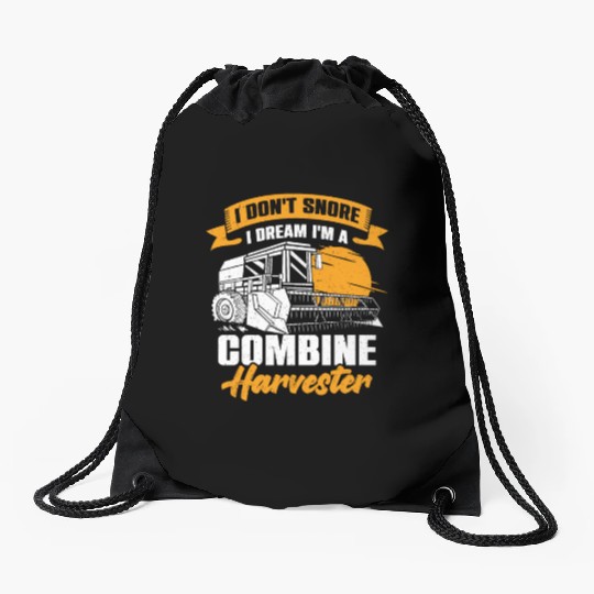 Combine Harvester Driver Farming Farm Farmer Gift Drawstring Bags