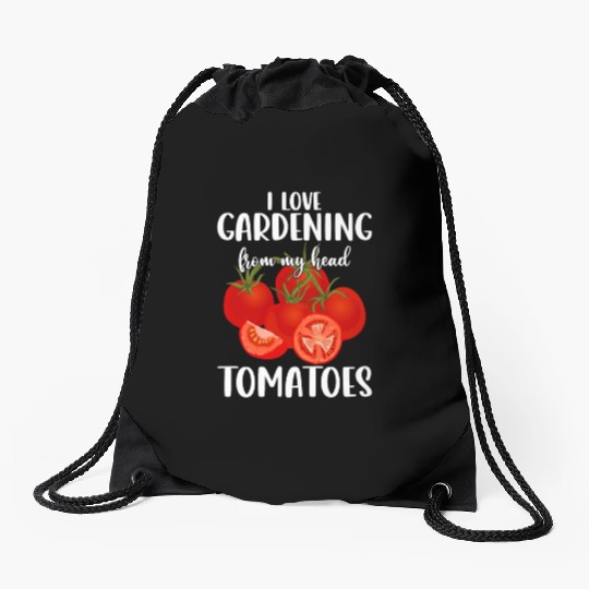 Vegetable Gardener Gardening Funny Pun Head Drawstring Bags