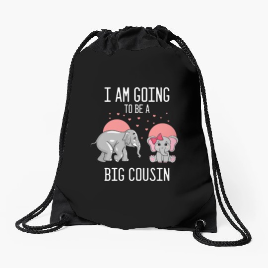 Humorous I'm Going To A Big Cousin Baby Drawstring Bags