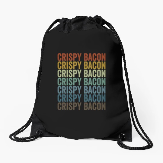 Crispy Bacon Bacon Lover Drawstring Bags