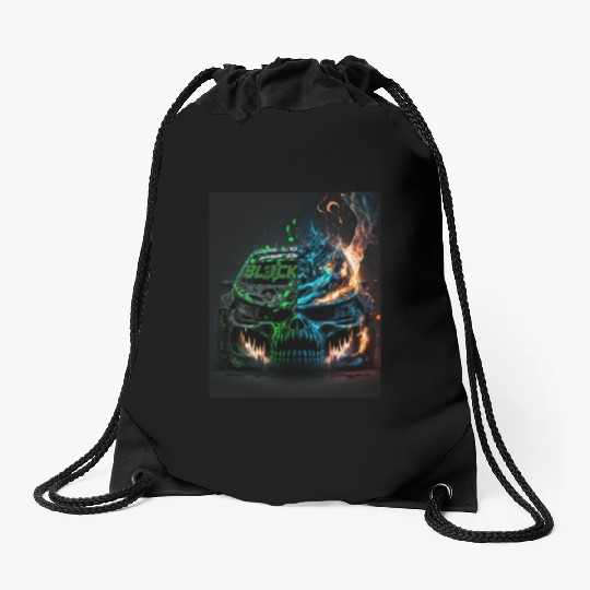 Racing Skulls Ken block Drawstring Bags