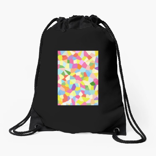 Bright Colored Crystals. Crystal Pattern Drawstring Bags