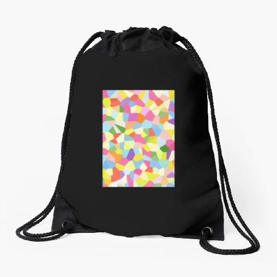 Bright Colored Crystals. Crystal Pattern Drawstring Bags