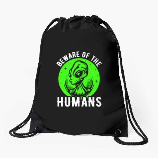 Alien, Aliens, UFO, UAP, Space Unknown Flight Drawstring Bags