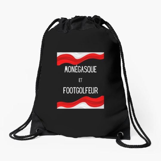 Monegasque et footgolfeur Drawstring Bags