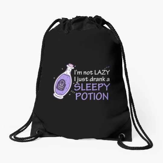 Funny Witch Procrastinating Sleep Potion Pagan Wit Drawstring Bags